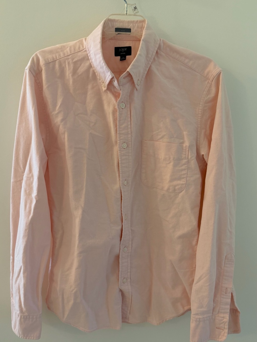 J. Crew Factory Men’s Pale Pink Oxford Button-Down Shirt Medium